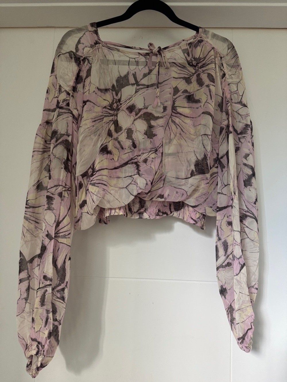 ANTHROPOLOGIE NWT - floral peasant blouse size large - Picture 5 of 6